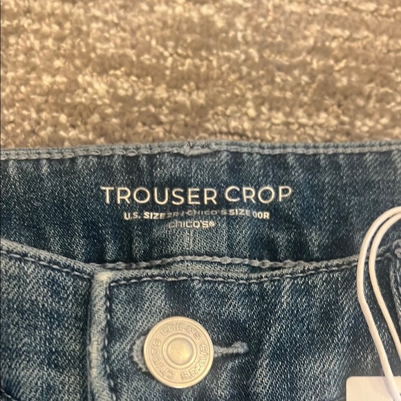 Chico's Blue Ankle Cropped Jeans - Picture 3 of 5